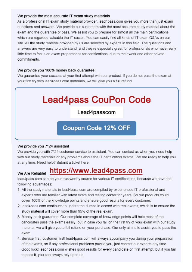 lead4pass 200-125 coupon
