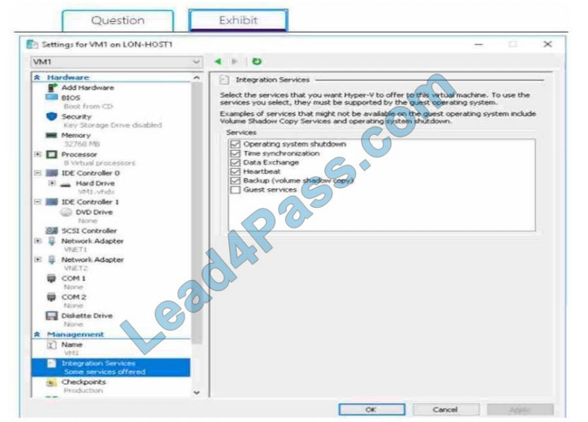 leads4pass az-303 practice test q5